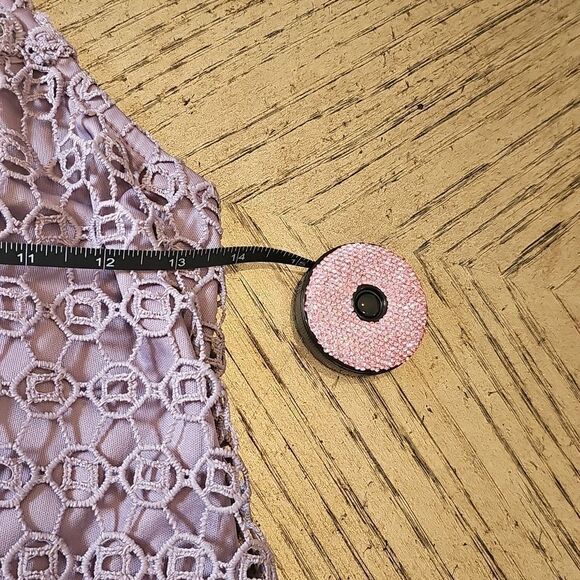 Purple crochet racer back top size S excellent condition - Picture 4 of 9